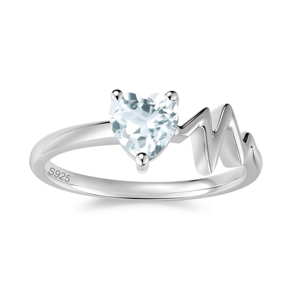Garnet Heartbeat Proposal Ring - LUO Jewelry #gemstone_Aquamarine