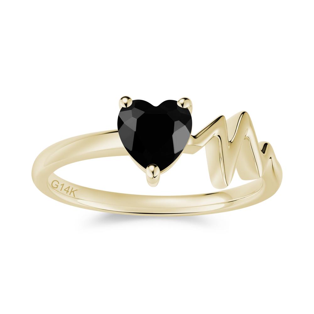 Garnet Heartbeat Proposal Ring - LUO Jewelry #gemstone_Black Spinel