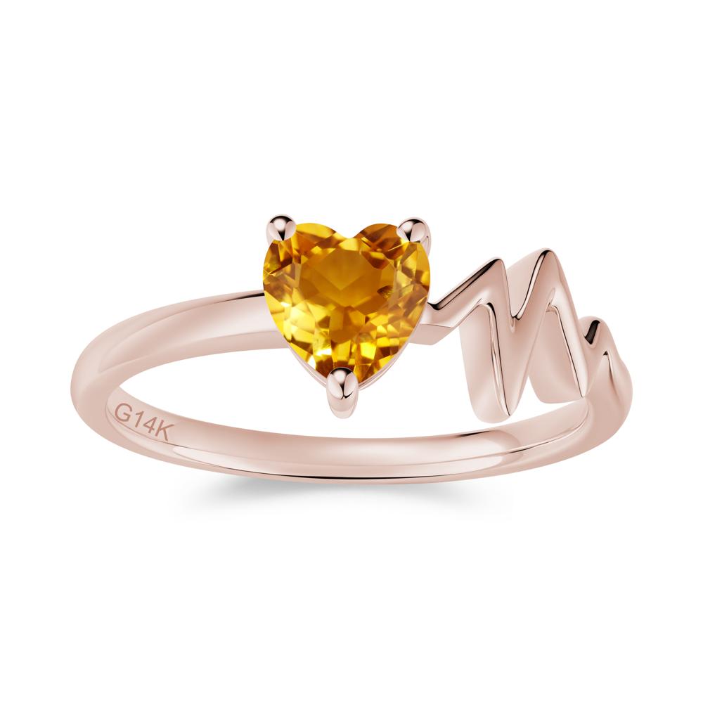 Garnet Heartbeat Proposal Ring - LUO Jewelry #gemstone_Citrine