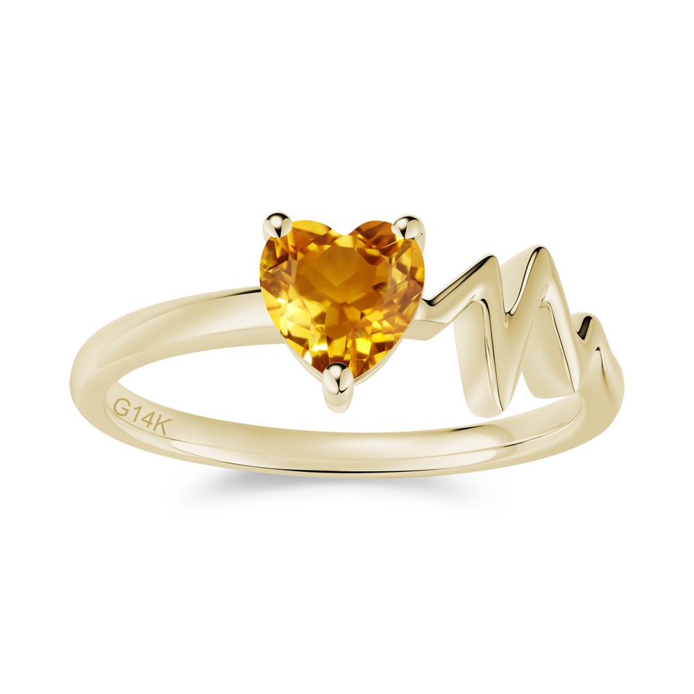 Garnet Heartbeat Proposal Ring - LUO Jewelry #gemstone_Citrine