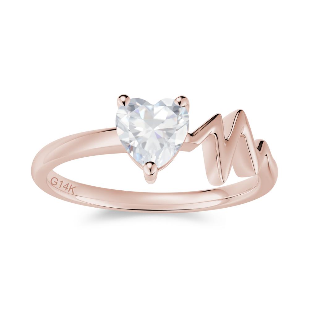 Garnet Heartbeat Proposal Ring - LUO Jewelry #gemstone_Cubic Zirconia