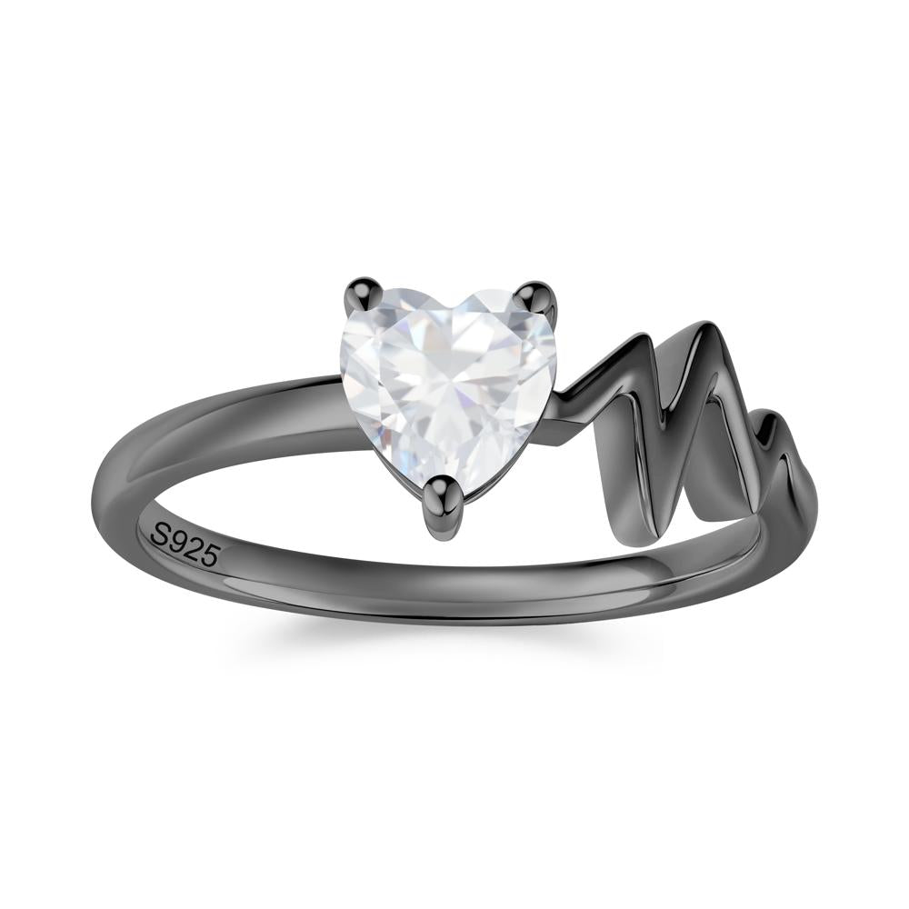 Garnet Heartbeat Proposal Ring - LUO Jewelry #gemstone_Cubic Zirconia