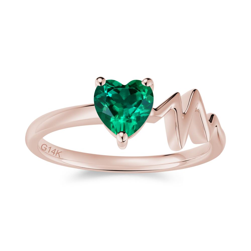 Garnet Heartbeat Proposal Ring - LUO Jewelry #gemstone_Emerald