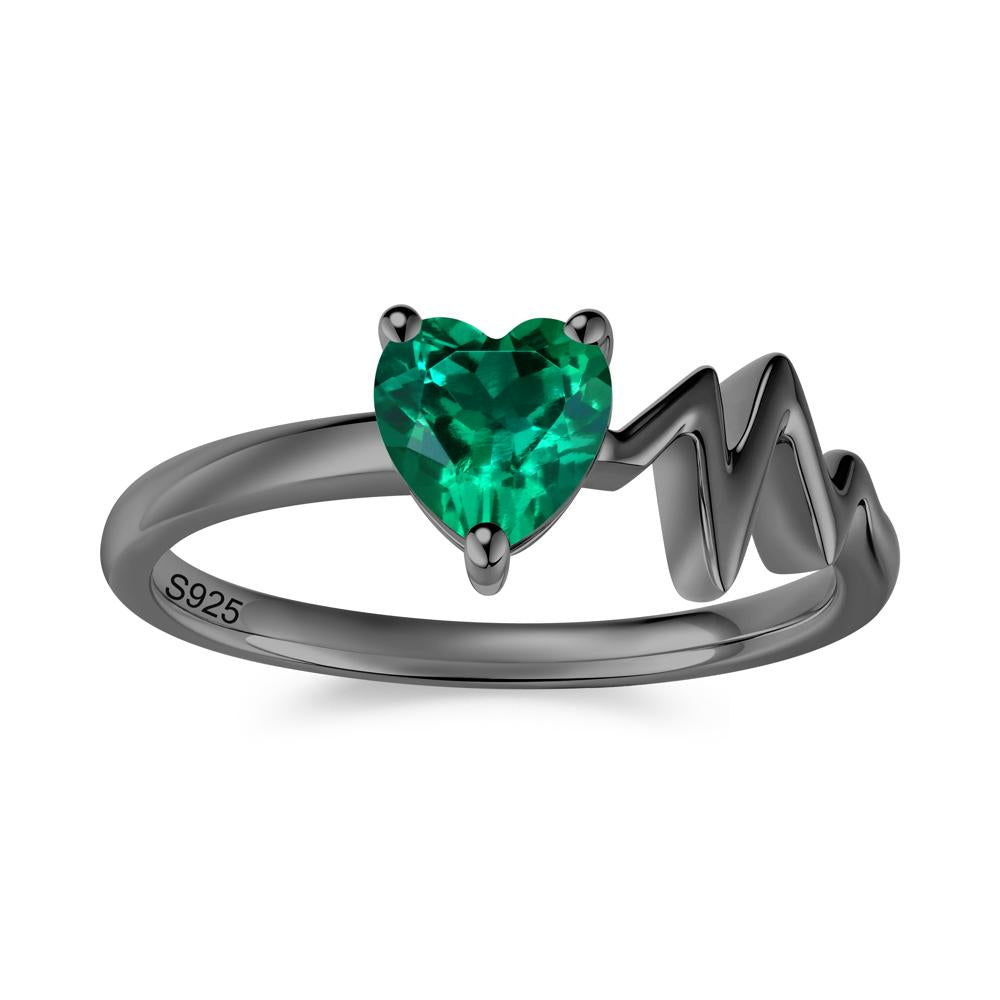 Garnet Heartbeat Proposal Ring - LUO Jewelry #gemstone_Emerald