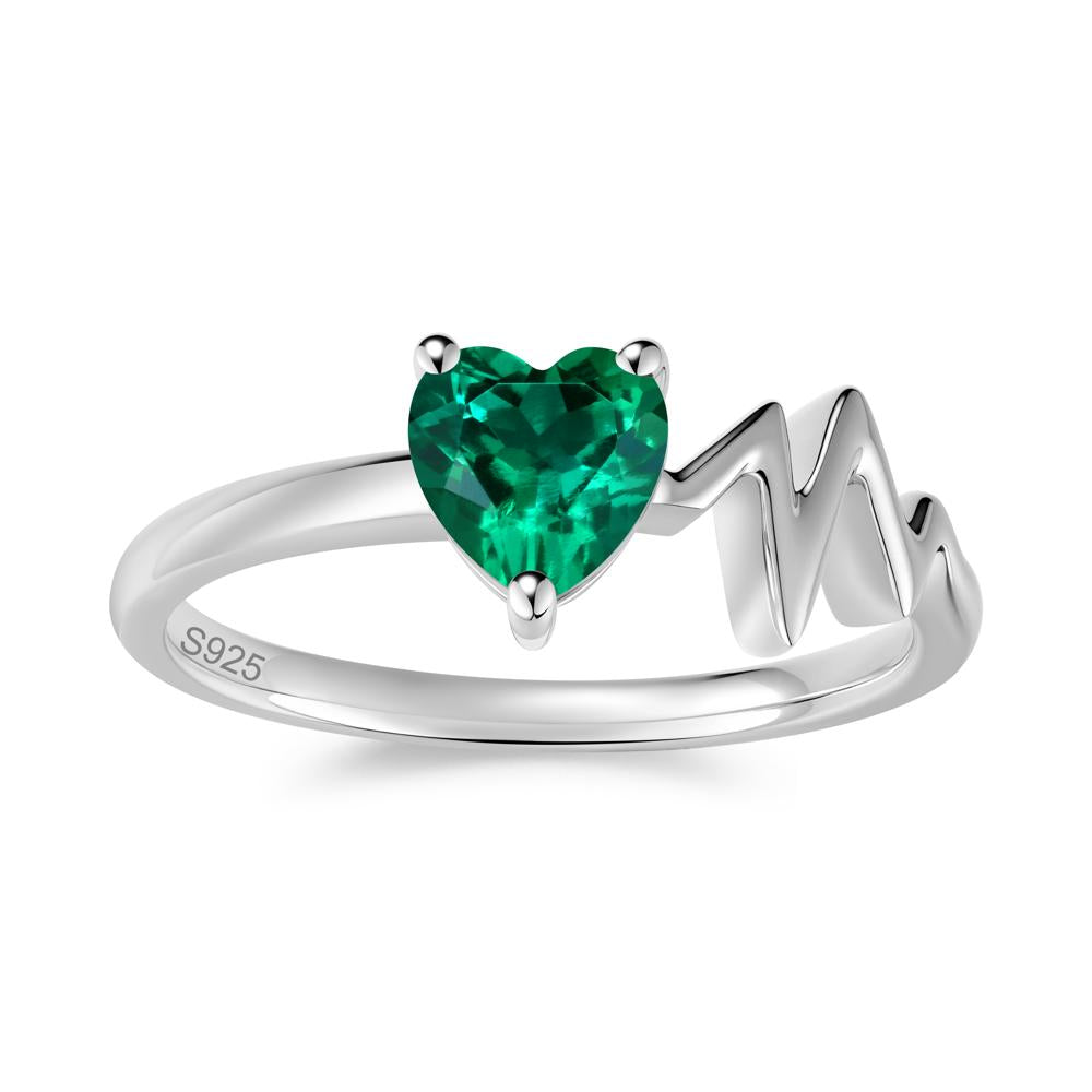 Garnet Heartbeat Proposal Ring - LUO Jewelry #gemstone_Emerald
