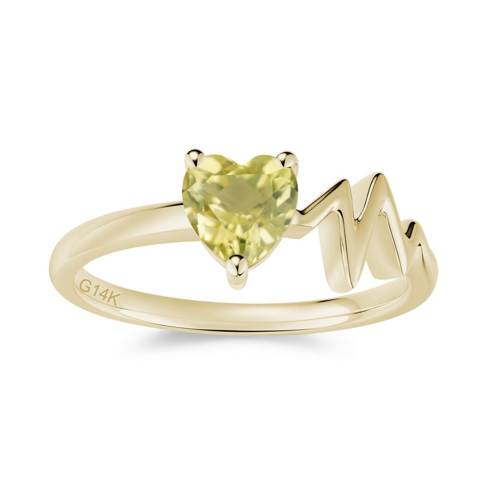 Garnet Heartbeat Proposal Ring - LUO Jewelry #gemstone_Lemon Quartz