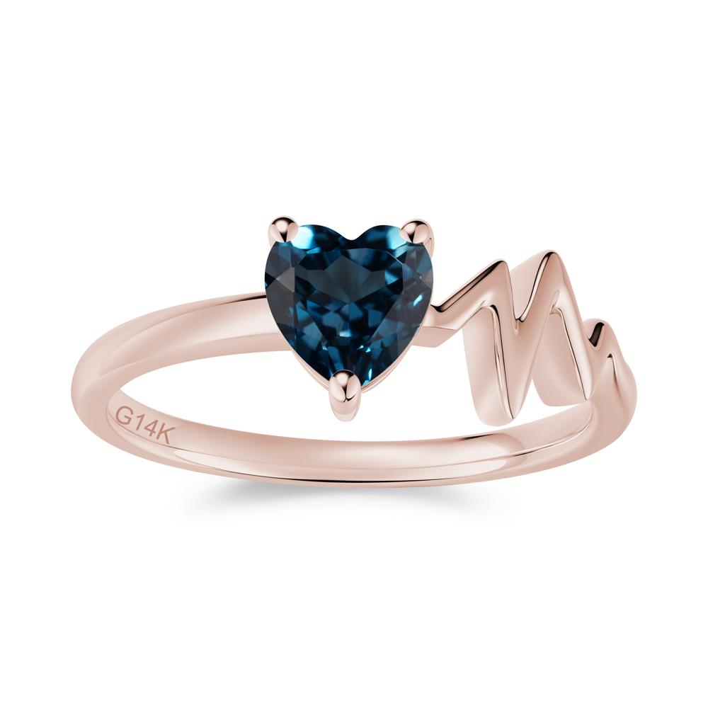 Garnet Heartbeat Proposal Ring - LUO Jewelry #gemstone_London Blue Topaz