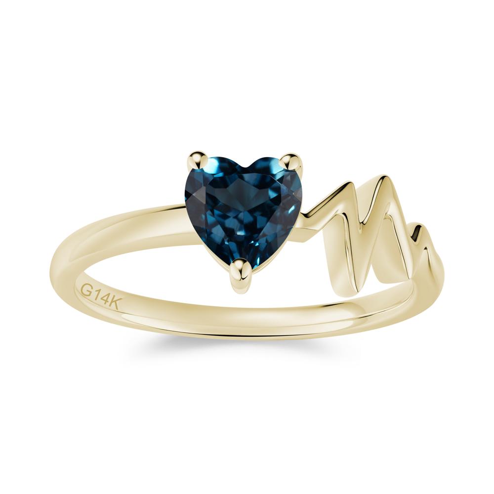 Garnet Heartbeat Proposal Ring - LUO Jewelry #gemstone_London Blue Topaz
