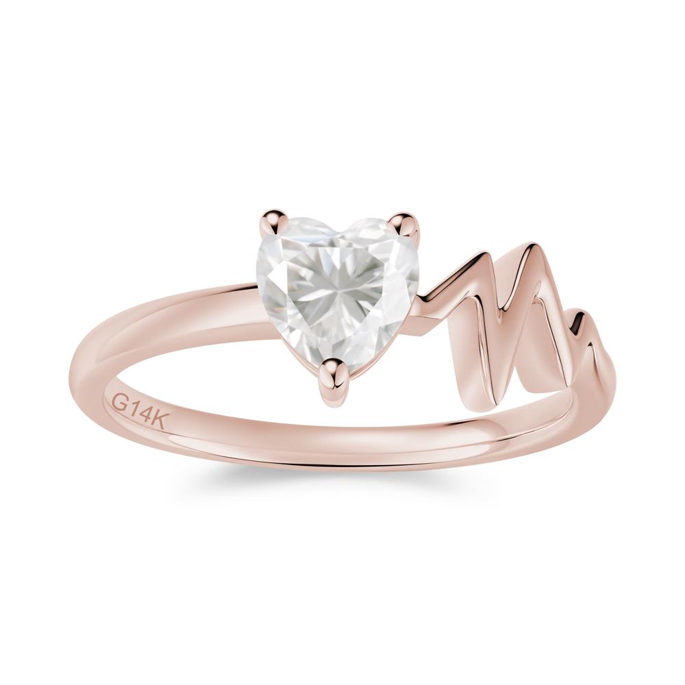 Garnet Heartbeat Proposal Ring - LUO Jewelry #gemstone_Moissanite