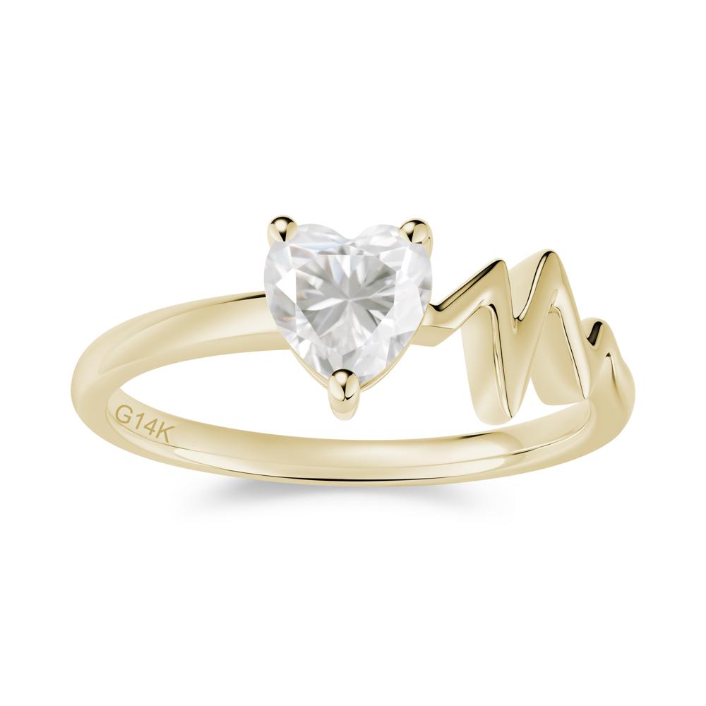 Garnet Heartbeat Proposal Ring - LUO Jewelry #gemstone_Moissanite