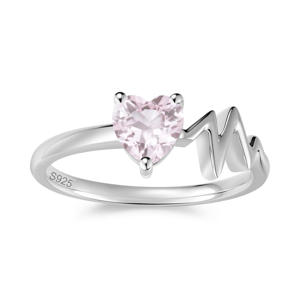 Garnet Heartbeat Proposal Ring - LUO Jewelry #gemstone_Morganite