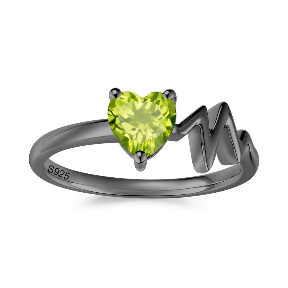 Garnet Heartbeat Proposal Ring - LUO Jewelry #gemstone_Peridot