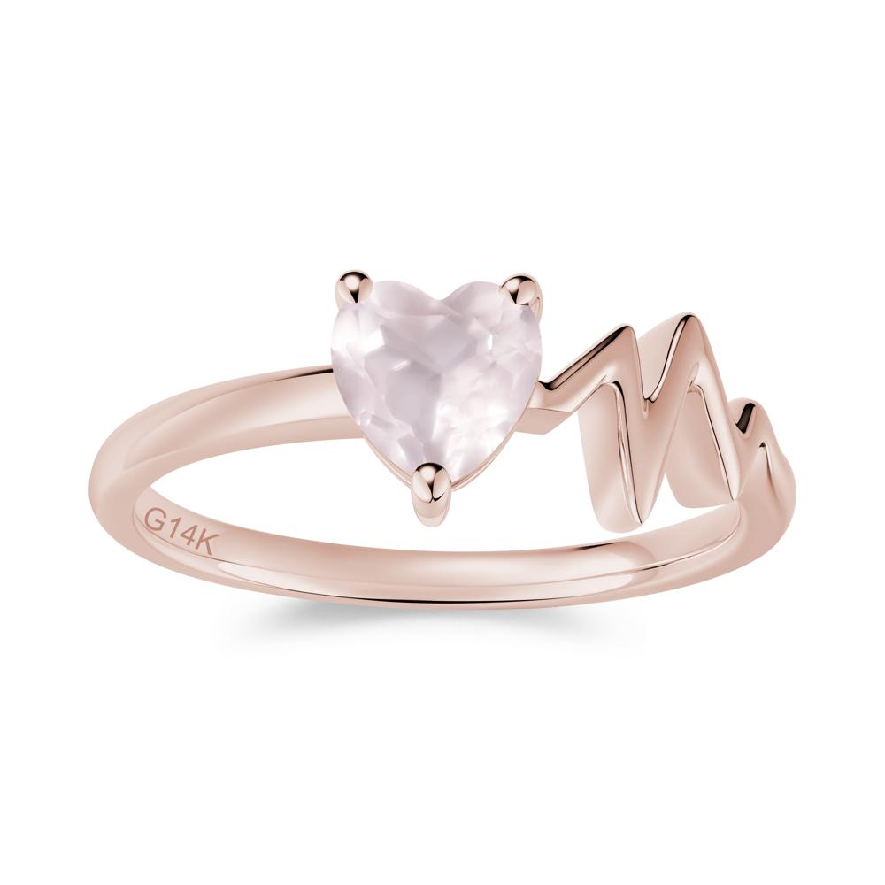 Garnet Heartbeat Proposal Ring - LUO Jewelry #gemstone_Rose Quartz