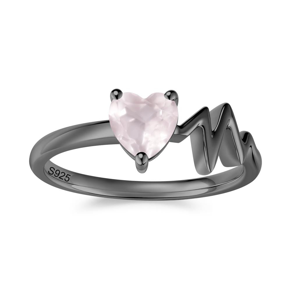 Garnet Heartbeat Proposal Ring - LUO Jewelry #gemstone_Rose Quartz