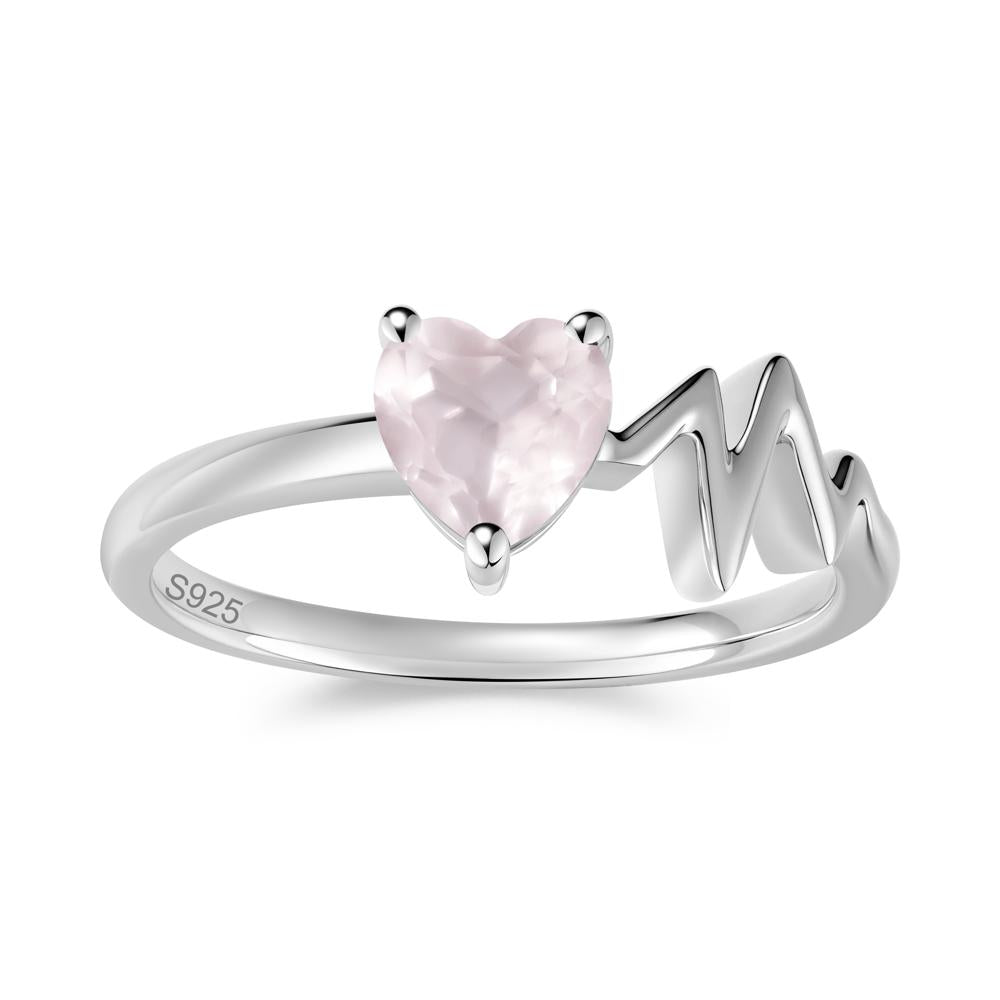 Garnet Heartbeat Proposal Ring - LUO Jewelry #gemstone_Rose Quartz