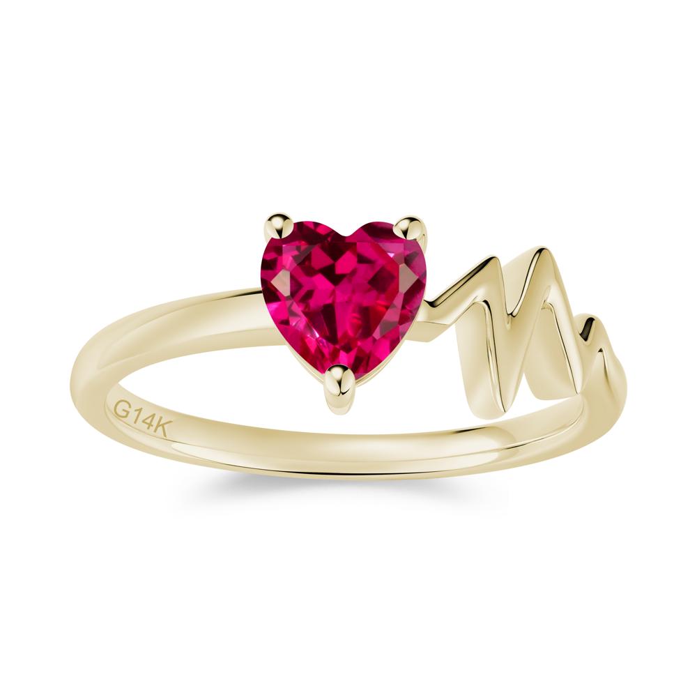 Garnet Heartbeat Proposal Ring - LUO Jewelry #gemstone_Ruby