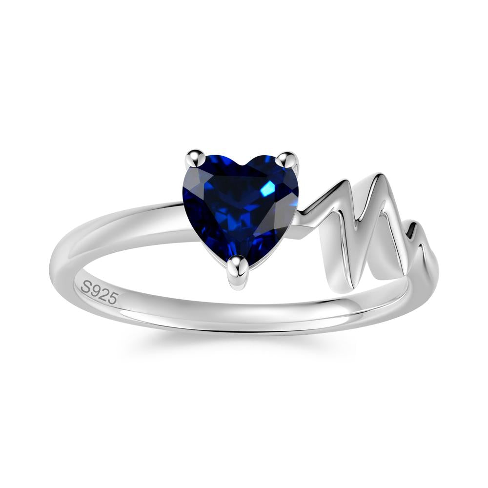 Garnet Heartbeat Proposal Ring - LUO Jewelry #gemstone_Sapphire