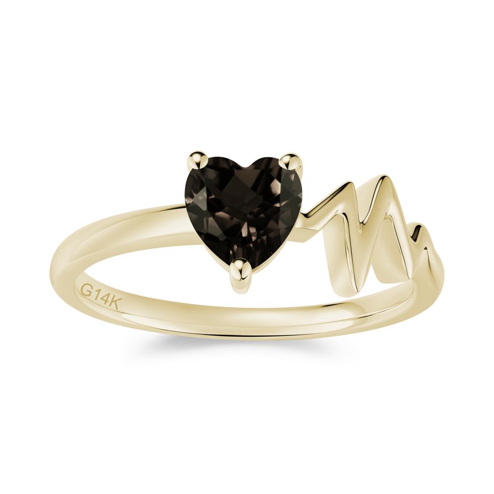 Garnet Heartbeat Proposal Ring - LUO Jewelry #gemstone_Smoky Quartz