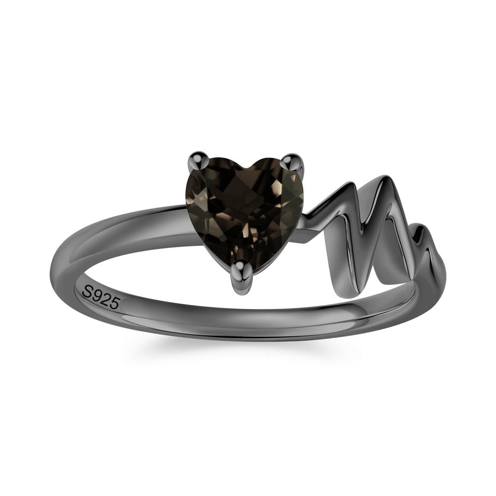Garnet Heartbeat Proposal Ring - LUO Jewelry #gemstone_Smoky Quartz