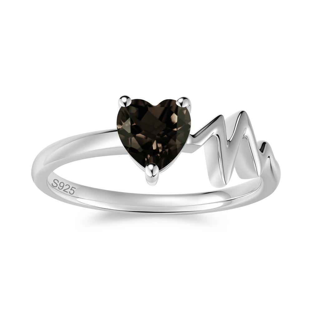 Garnet Heartbeat Proposal Ring - LUO Jewelry #gemstone_Smoky Quartz