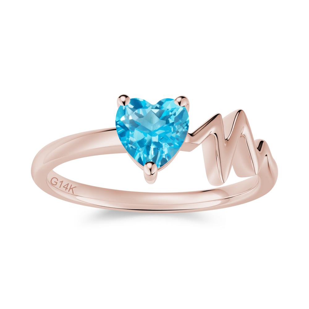 Garnet Heartbeat Proposal Ring - LUO Jewelry #gemstone_Swiss Blue Topaz
