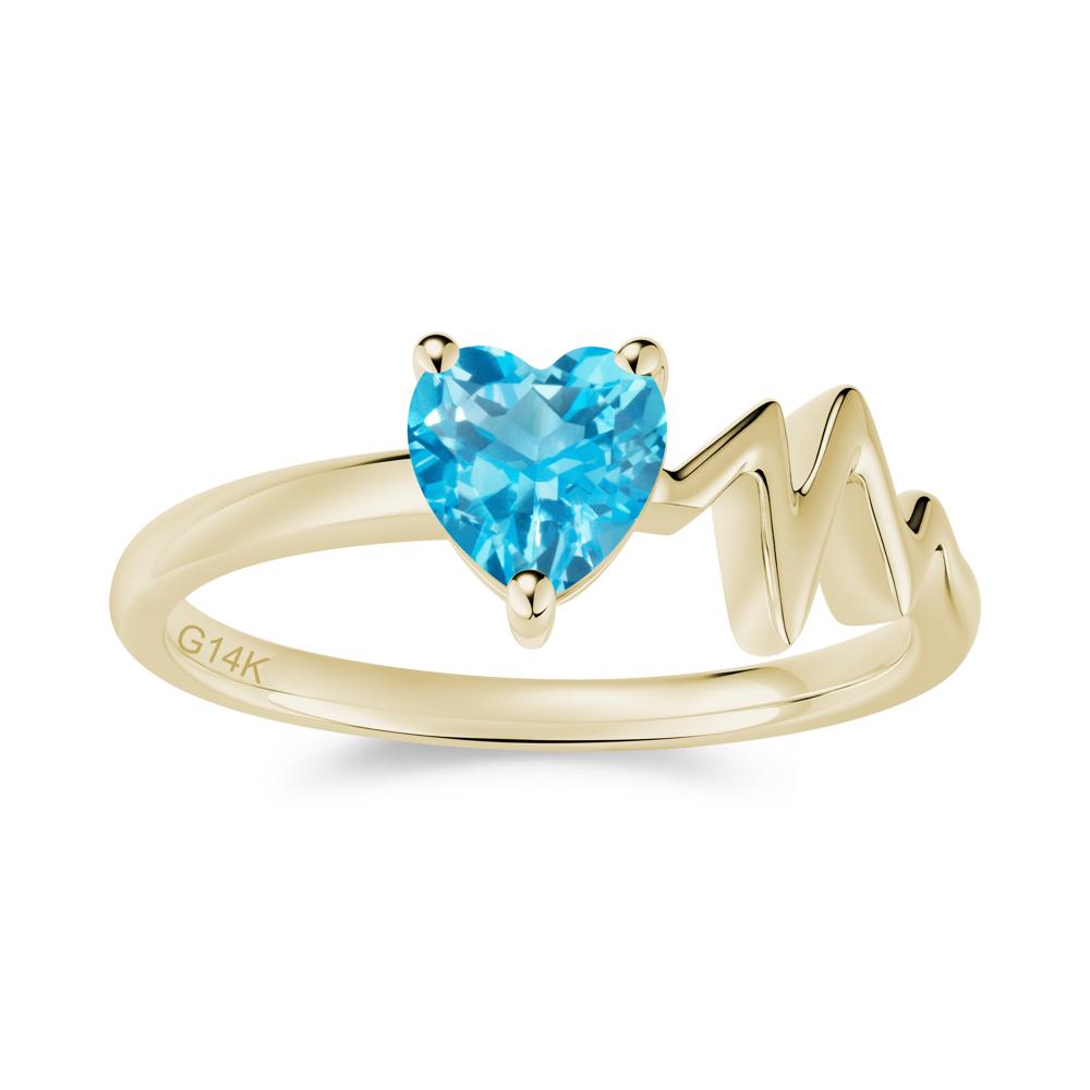 Garnet Heartbeat Proposal Ring - LUO Jewelry #gemstone_Swiss Blue Topaz