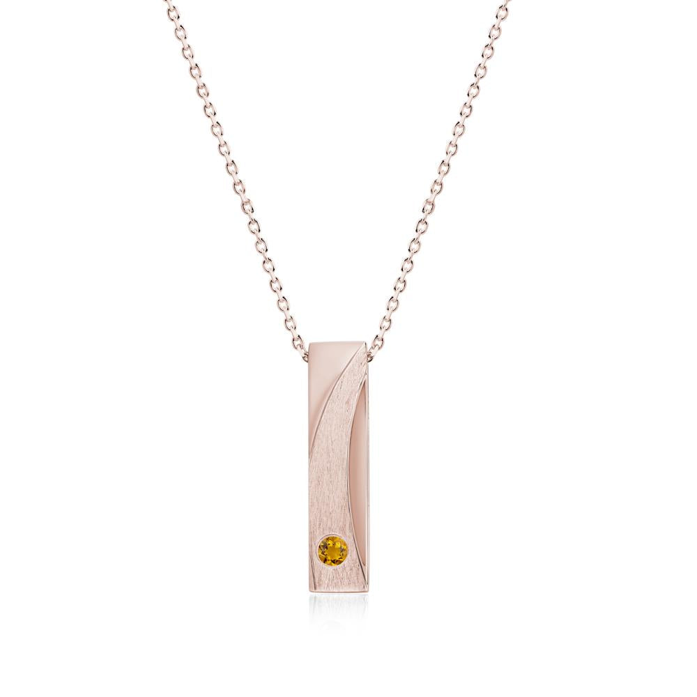Rectangular Tiny Garnet Pendant Necklace - LUO Jewelry #gemstone_Citrine