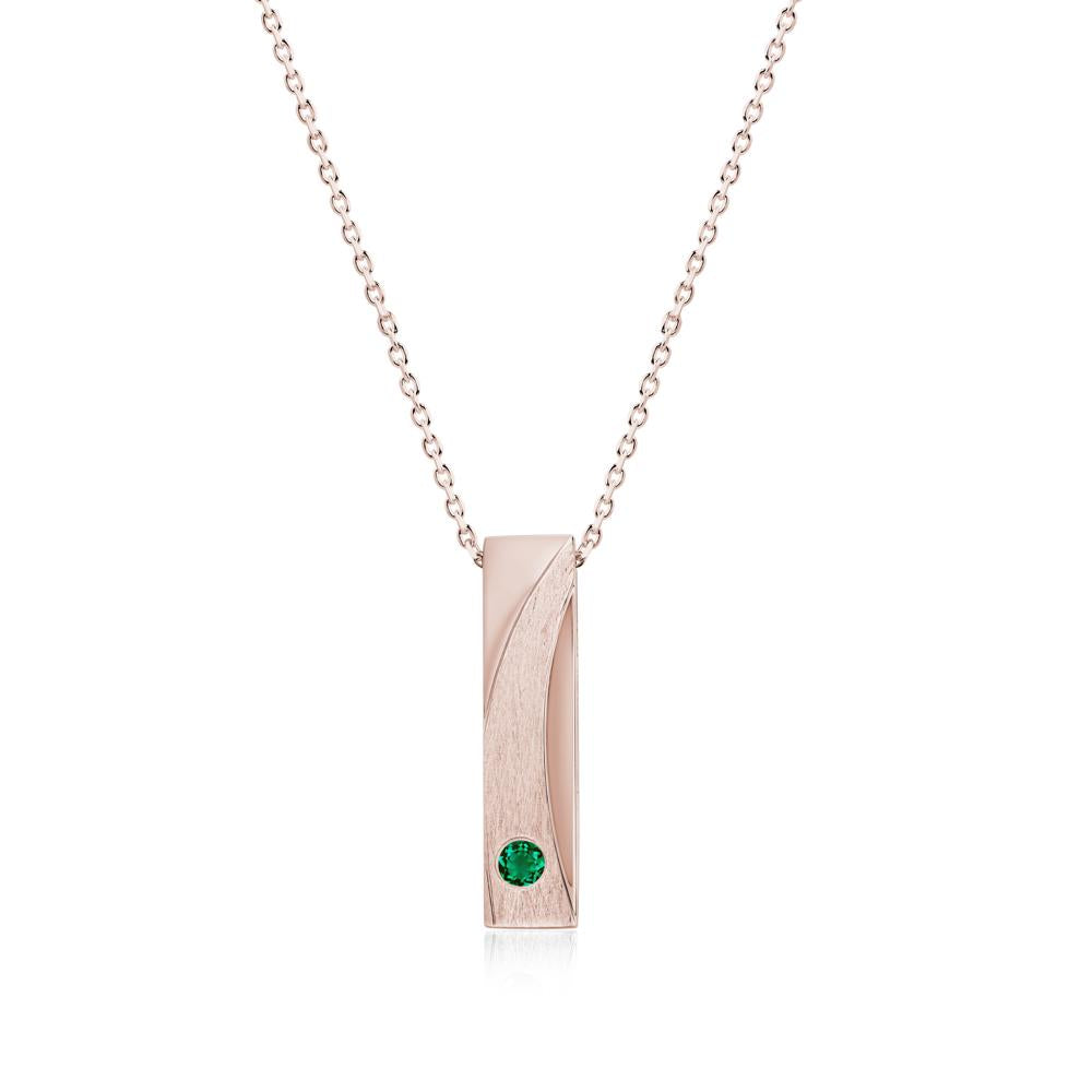 Rectangular Tiny Garnet Pendant Necklace - LUO Jewelry #gemstone_Emerald