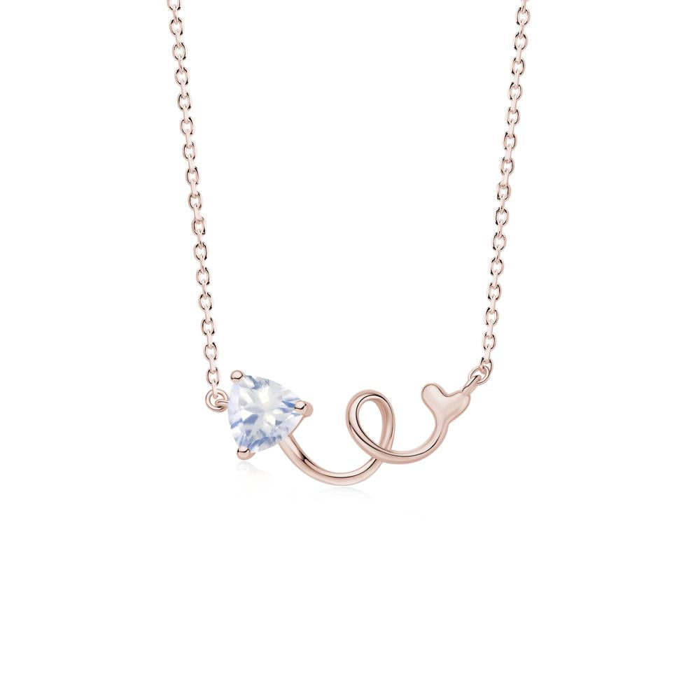 Minimalist Twisted Trillion Cut London Blue Topaz Necklace - LUO Jewelry #gemstone_Moonstone