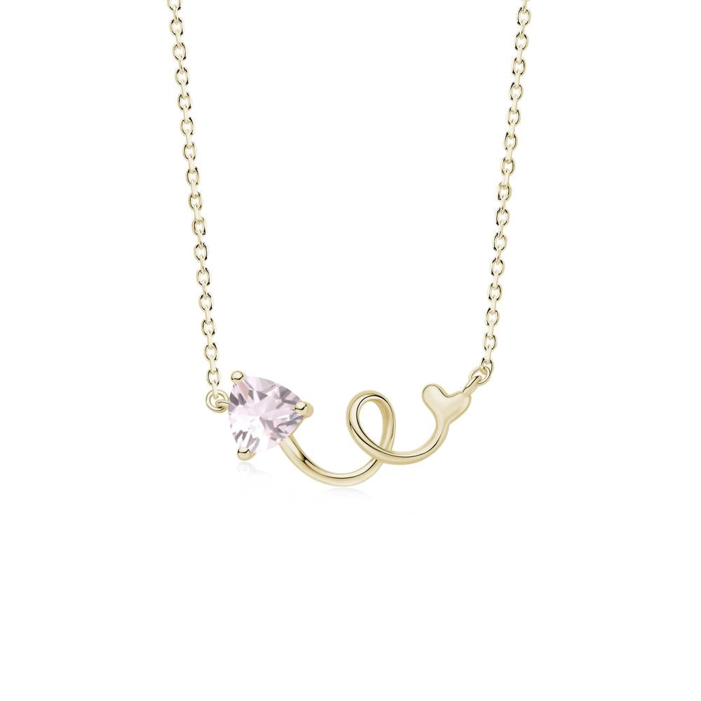 Minimalist Twisted Trillion Cut London Blue Topaz Necklace - LUO Jewelry #gemstone_Morganite
