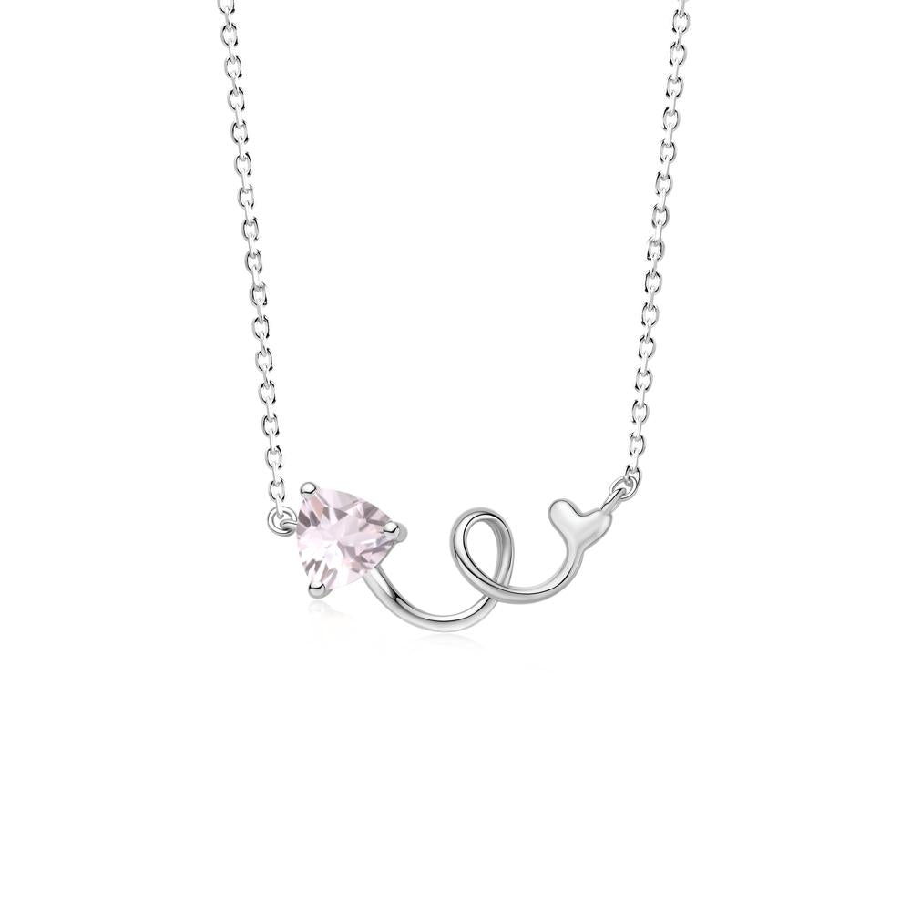 Minimalist Twisted Trillion Cut London Blue Topaz Necklace - LUO Jewelry #gemstone_Morganite