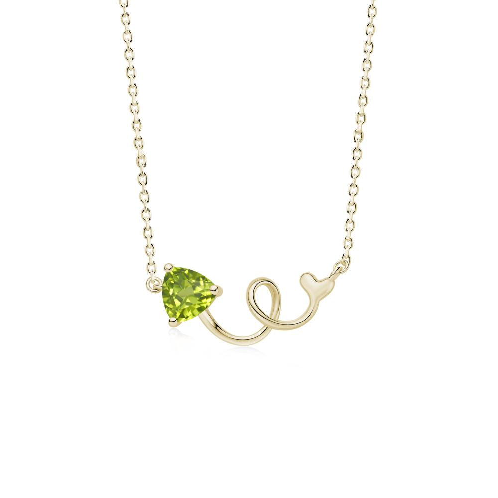 Minimalist Twisted Trillion Cut London Blue Topaz Necklace - LUO Jewelry #gemstone_Peridot