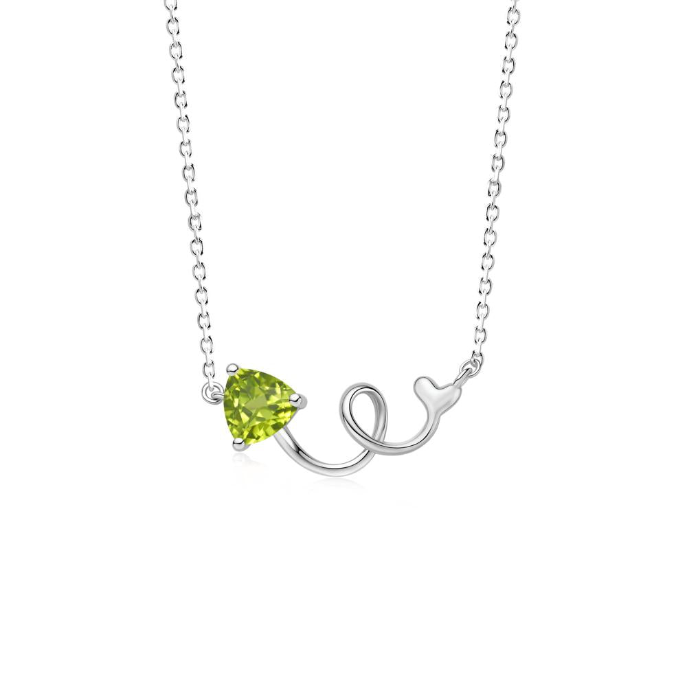 Minimalist Twisted Trillion Cut London Blue Topaz Necklace - LUO Jewelry #gemstone_Peridot