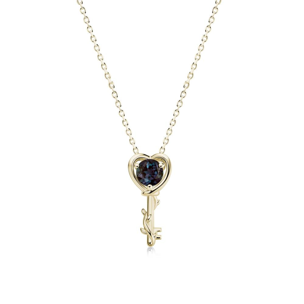 Key Lemon Quartz Leaf Necklace for Women - LUO Jewelry #gemstone_Alexandrite