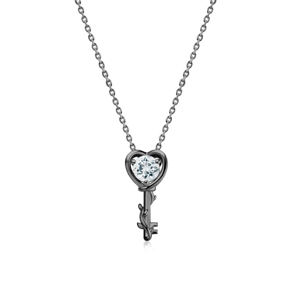 Key Lemon Quartz Leaf Necklace for Women - LUO Jewelry #gemstone_Aquamarine