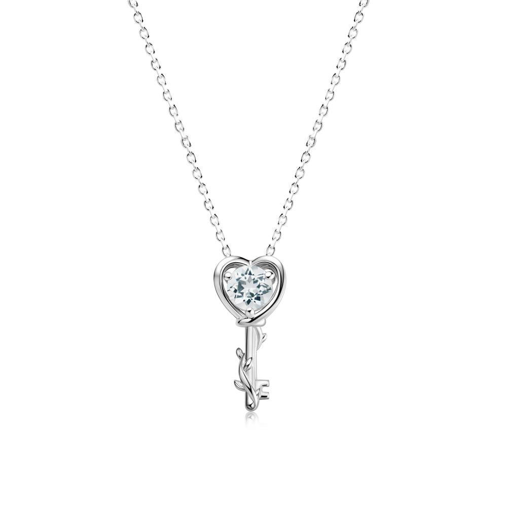 Key Lemon Quartz Leaf Necklace for Women - LUO Jewelry #gemstone_Aquamarine