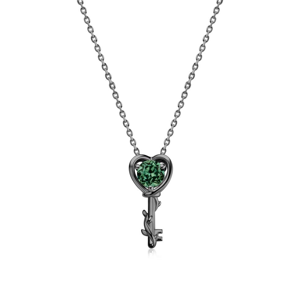 Key Lemon Quartz Leaf Necklace for Women - LUO Jewelry #gemstone_Green Sapphire