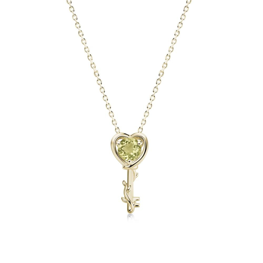 Key Lemon Quartz Leaf Necklace for Women - LUO Jewelry #gemstone_Lemon Quartz