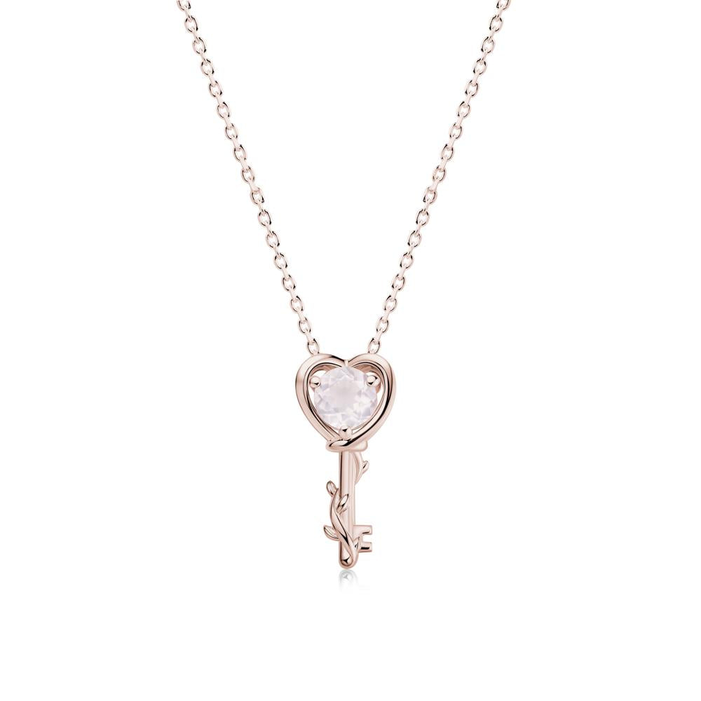 Key Lemon Quartz Leaf Necklace for Women - LUO Jewelry #gemstone_Rose Quartz