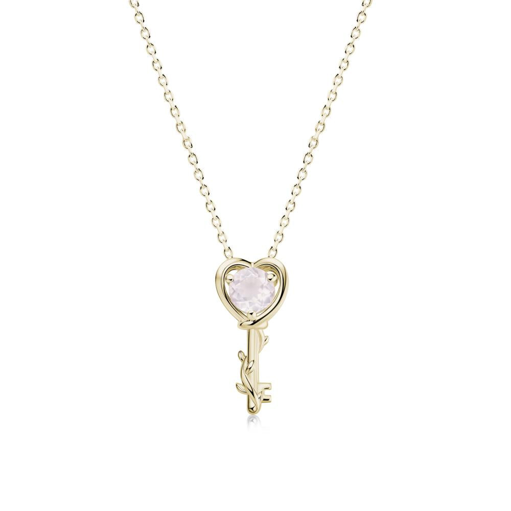 Key Lemon Quartz Leaf Necklace for Women - LUO Jewelry #gemstone_Rose Quartz