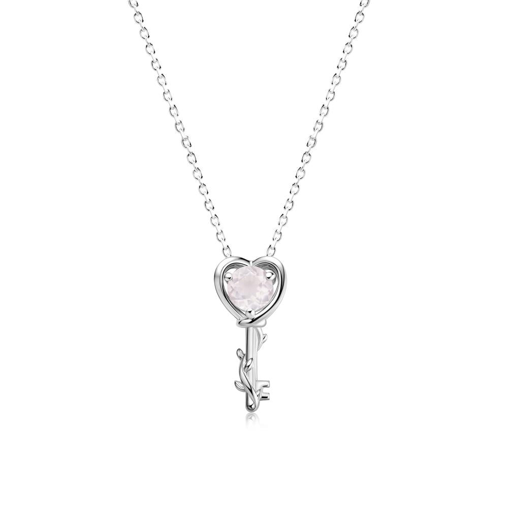 Key Lemon Quartz Leaf Necklace for Women - LUO Jewelry #gemstone_Rose Quartz