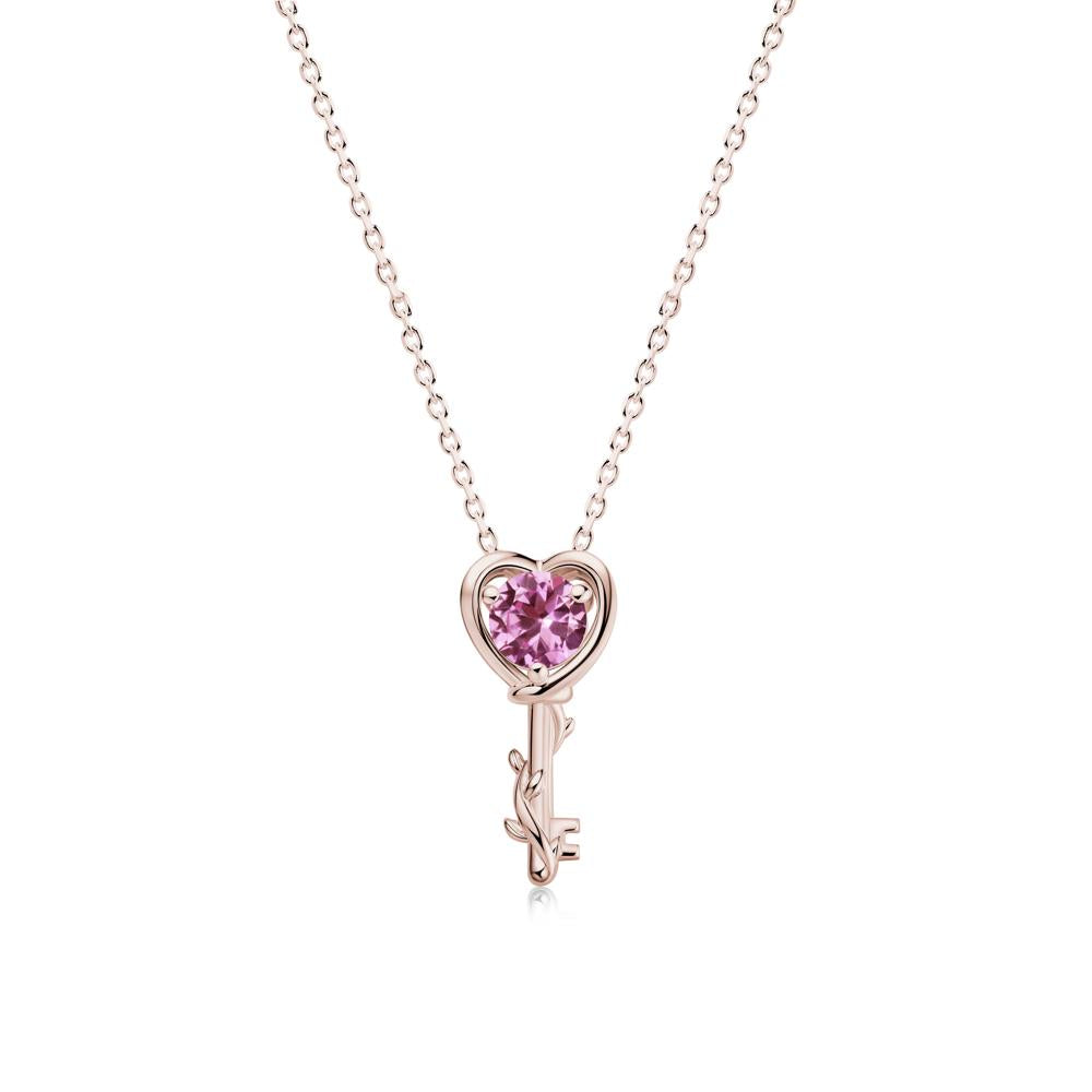 Key Lemon Quartz Leaf Necklace for Women - LUO Jewelry #gemstone_Pink Sapphire