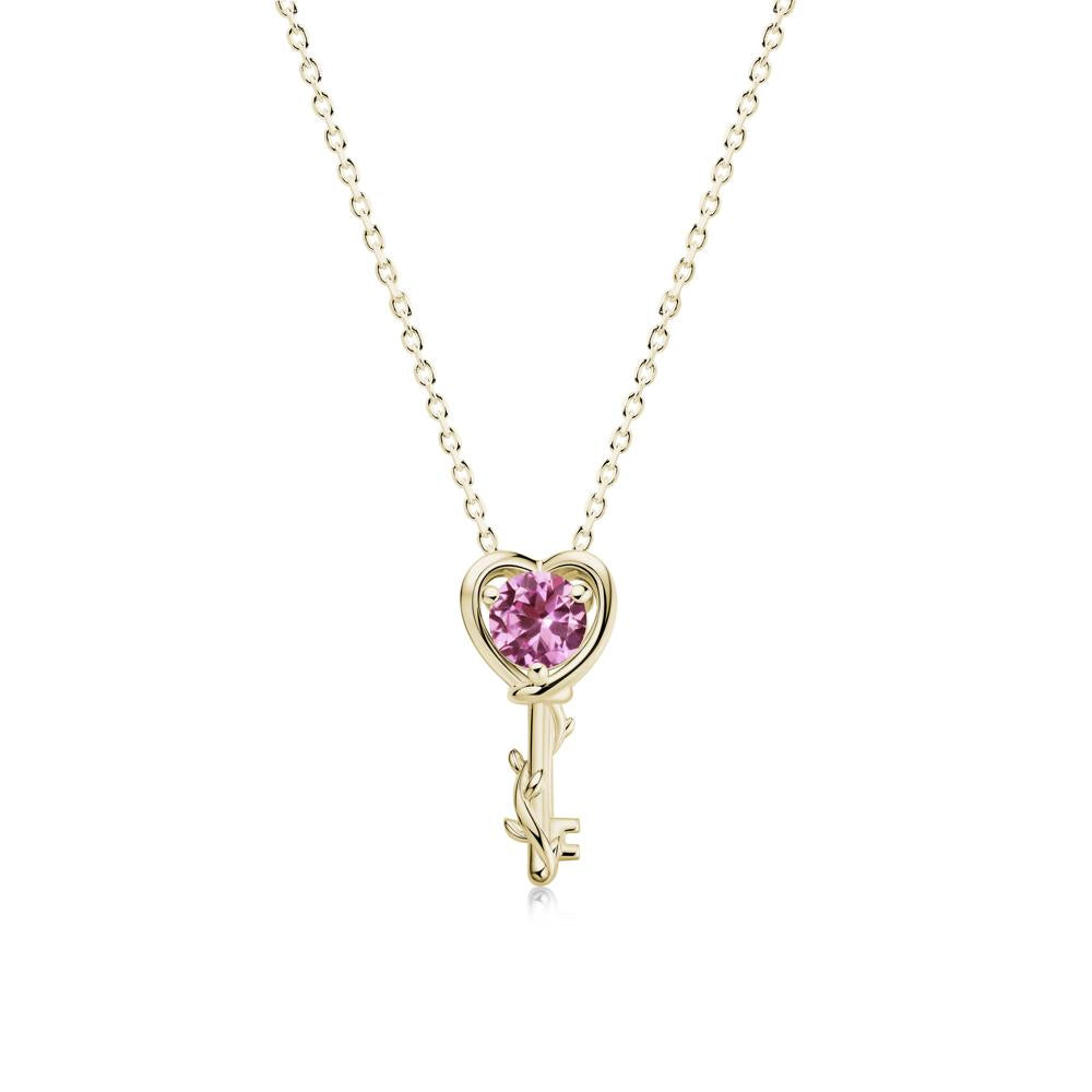 Key Lemon Quartz Leaf Necklace for Women - LUO Jewelry #gemstone_Pink Sapphire