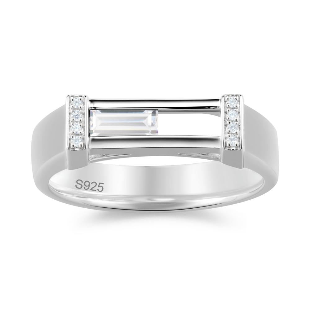 Movable Baguette Cut Petite Alexandrite Ring - LUO Jewelry #gemstone_Cubic Zirconia