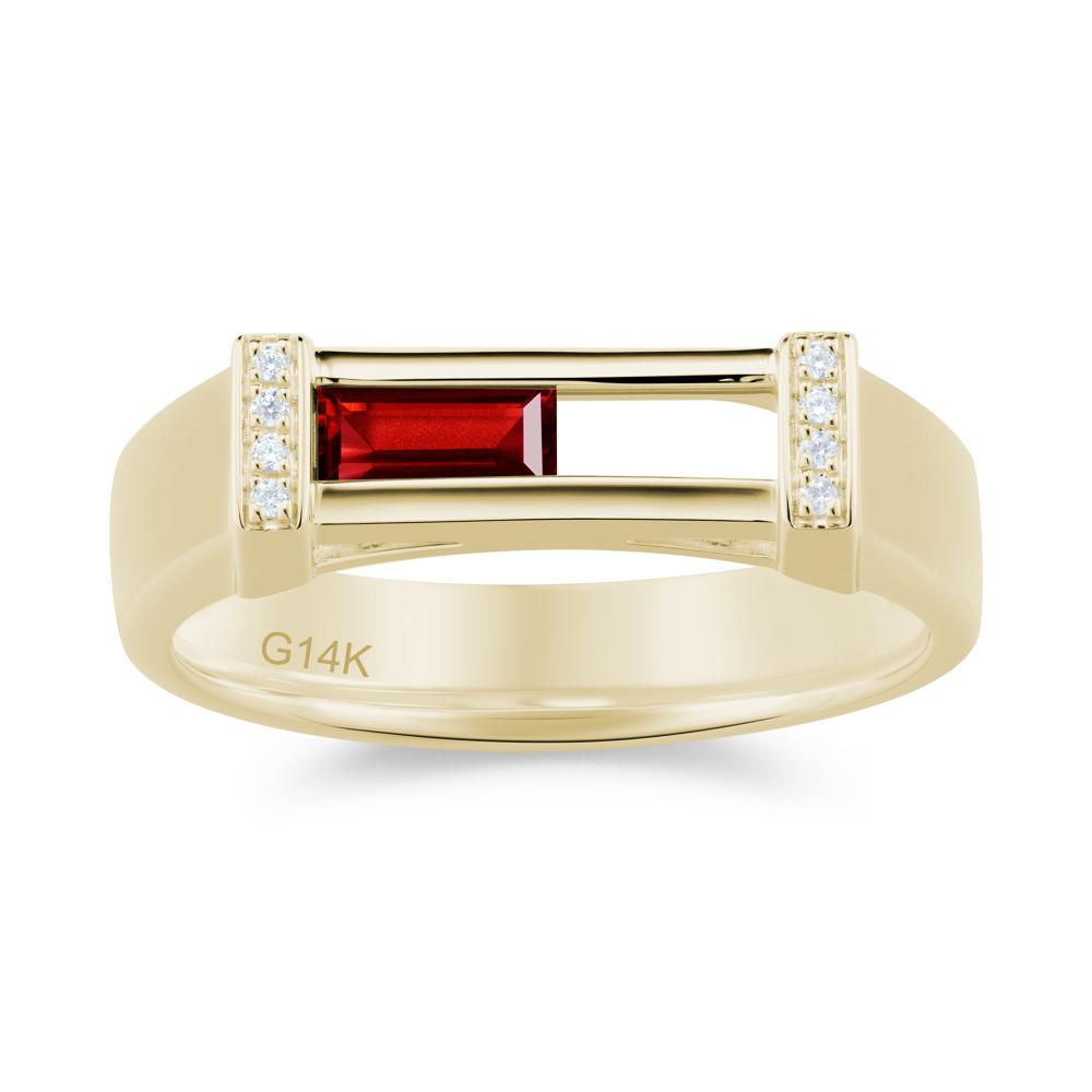 Movable Baguette Cut Petite Alexandrite Ring - LUO Jewelry #gemstone_Garnet