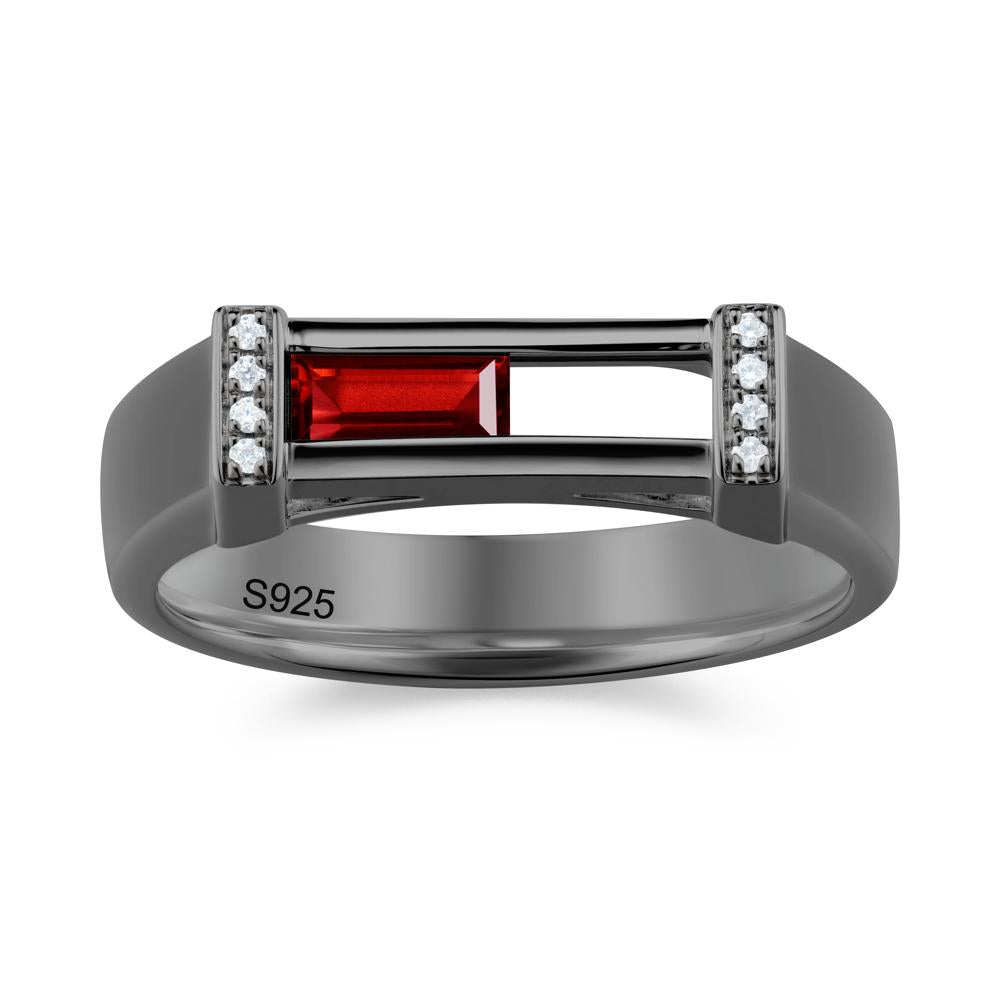 Movable Baguette Cut Petite Alexandrite Ring - LUO Jewelry #gemstone_Garnet