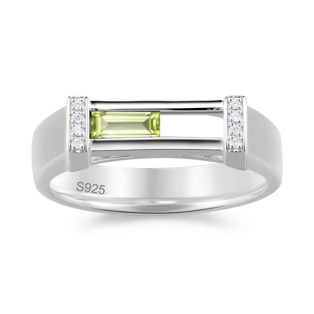 Movable Baguette Cut Petite Alexandrite Ring - LUO Jewelry #gemstone_Peridot