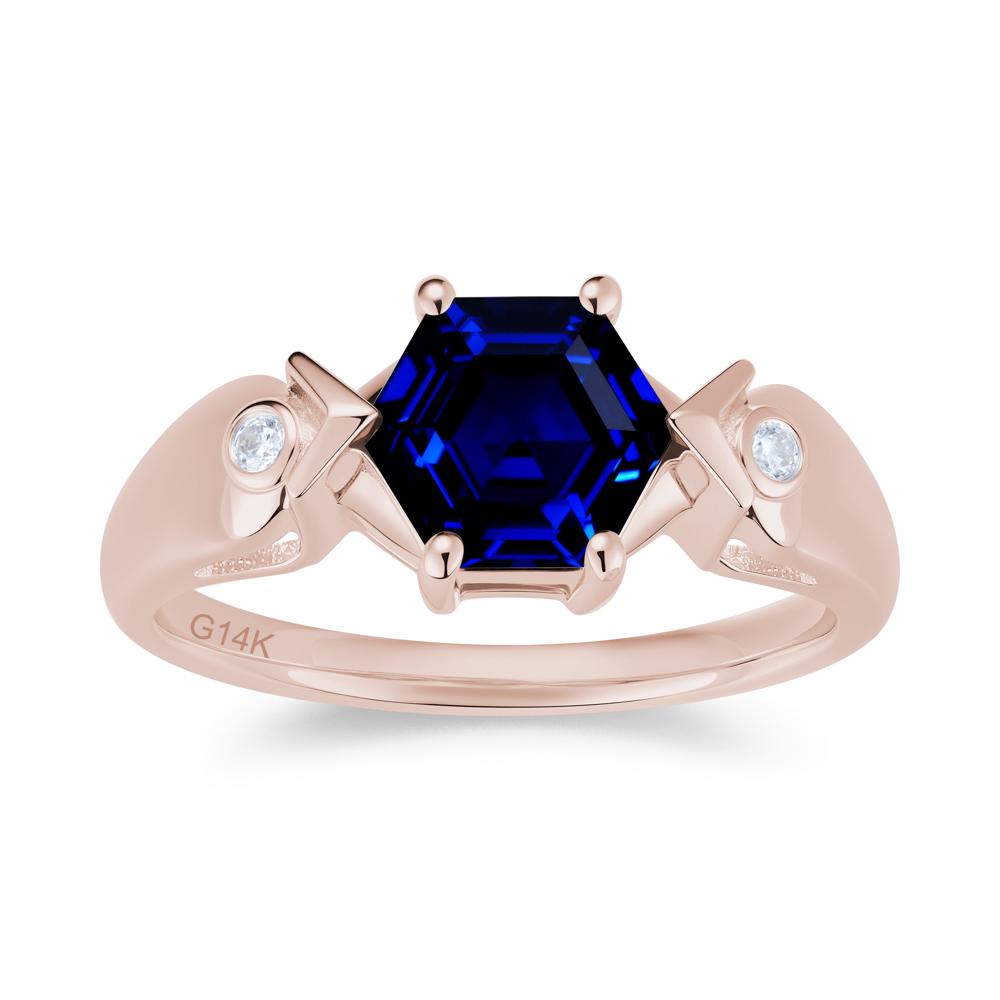 Hexagon Cut Alexandrite Art Deco Ring - LUO Jewelry #gemstone_Sapphire