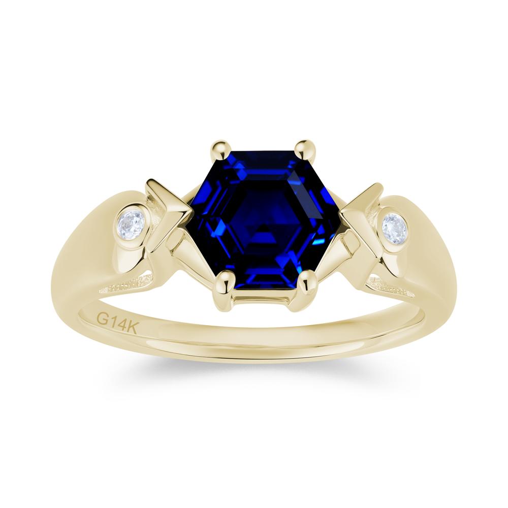 Hexagon Cut Alexandrite Art Deco Ring - LUO Jewelry #gemstone_Sapphire