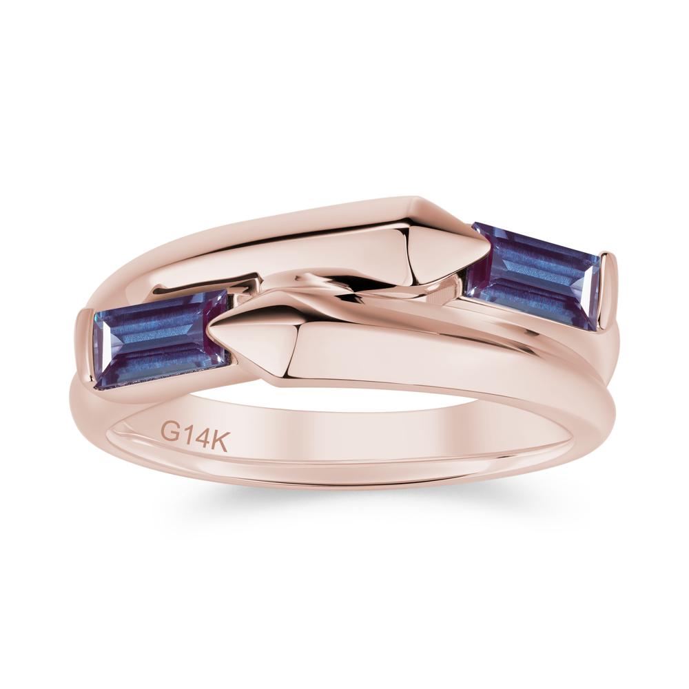 Toi Et Moi Bypass East West Garnet Ring - LUO Jewelry #gemstone_Alexandrite